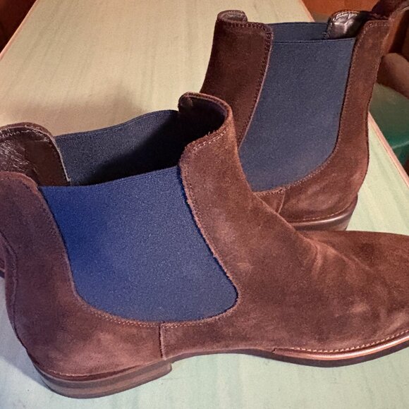 MINT Mens Trask 30-2240 Brown Suede Chelsea Pull On Boots Size 10.5 M Vibram - Picture 9 of 12
